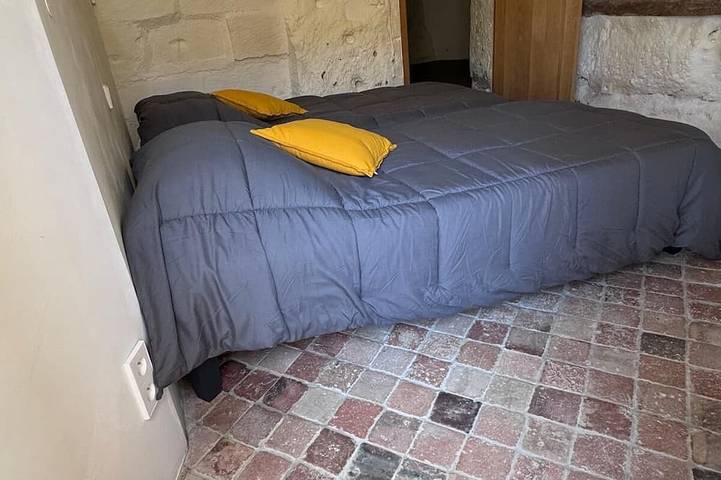 Suite familiale en maison troglodyte avec accès piscine couverte in La Roche-Clermault, Vallée de la Loire