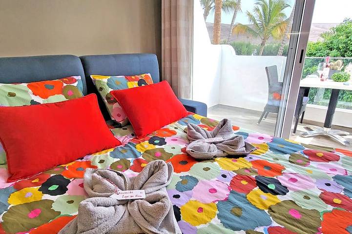 Appartement entier, Vacation apartment Lugar Con Alma, Tarajalejo, balcony, air conditioning, fast WiFi in Tarajalejo, Tuineje