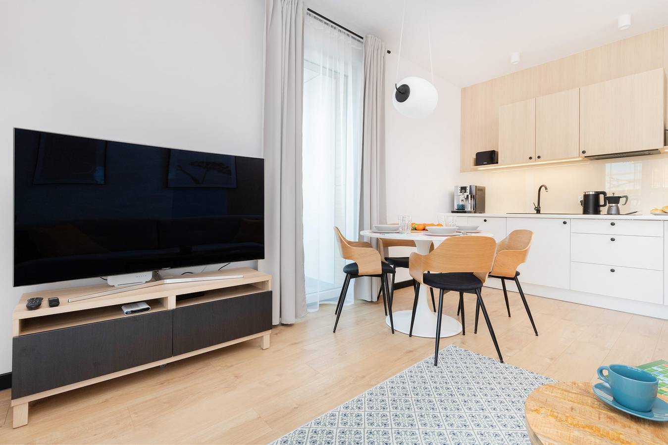 Ganze Wohnung, Comfortable Apartment with Balcony | Sauna and 240 m to the Beach in Puck, Polnische Ostsee