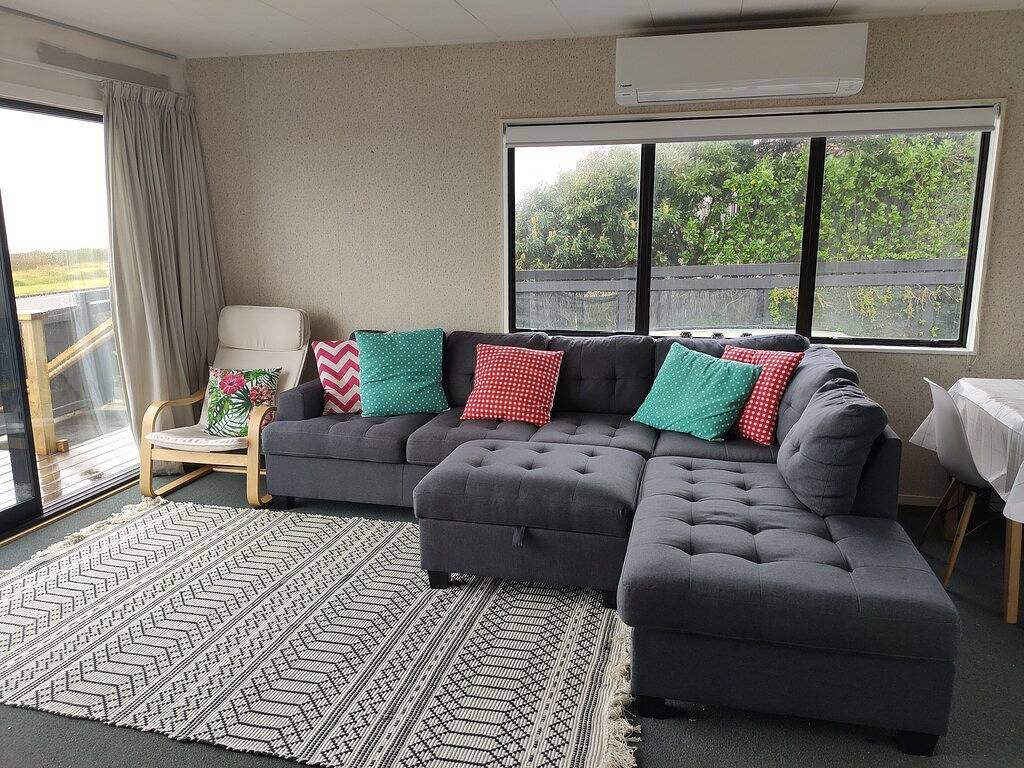 Beachfront with stunning views of Kapiti Island in Kapiti Coast District