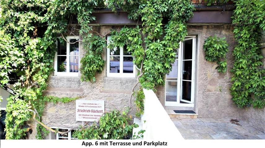 Ferienwohnung für 2 Personen, mit Balkon und Terrasse in Würzburger Residenz - 4