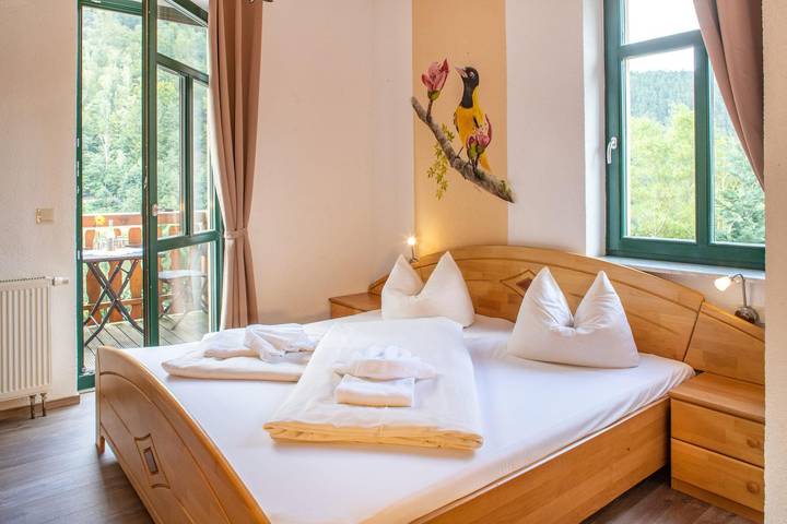 Doppelzimmer mit Balkon in Königstein, Elbsandsteingebirge