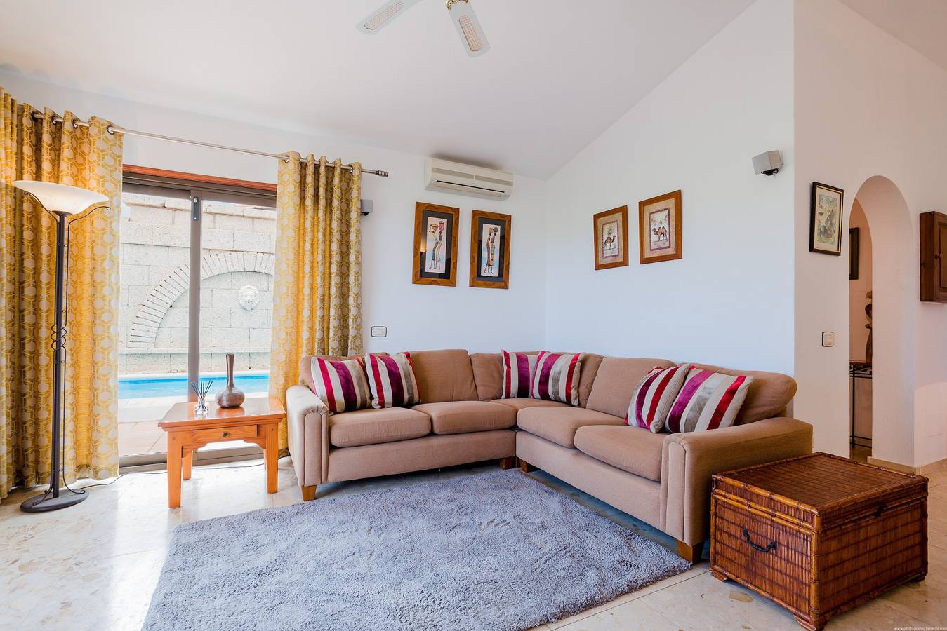 Villa "Palm" Sea View, Heated Pool & Wi-Fi in Amarilla Golf, South Tenerife