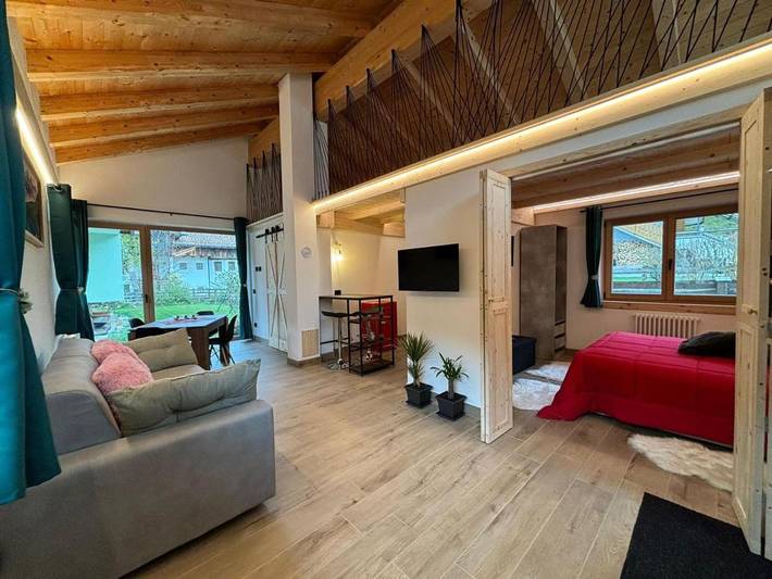 Gîte pour 4 personnes, avec Terrasse ainsi que Jardin et Vue à Santo Stefano di Cadore