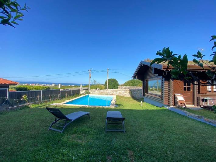 Ferienhaus für 2 Personen, mit Garten und Pool sowie Ausblick