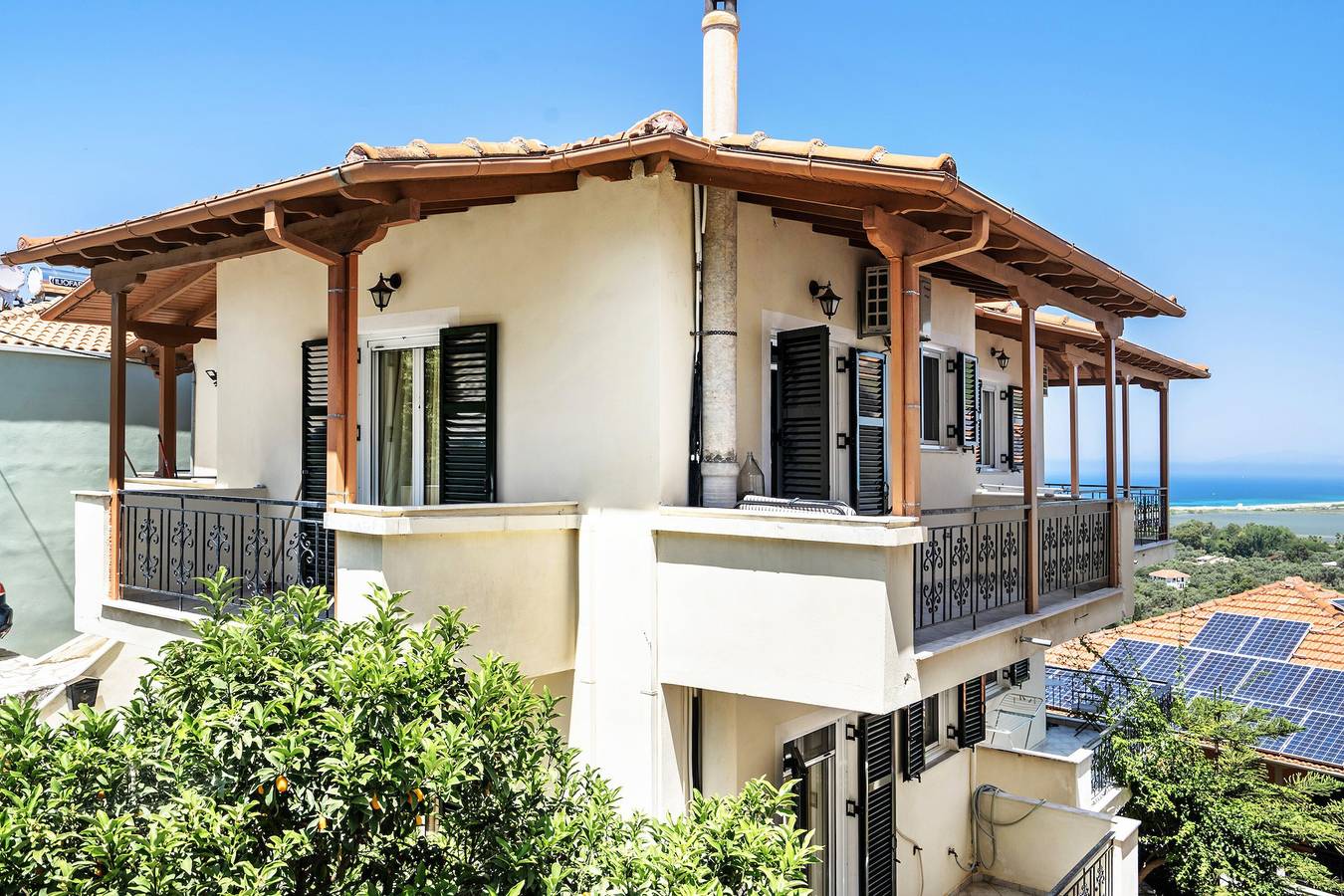 Monolocale intero, Monolocale 'Lefkothea' con vista mare, Wi-Fi e aria condizionata in Frini, Leucade Città