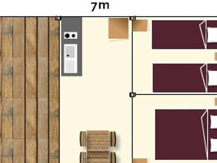 Camping pour 5 personnes, avec Bassin pour enfant dans l' Isère - 3