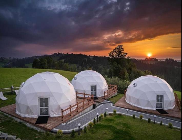 Glamping dla 5 osób, z Taras i Ogród oraz Widok w Tatry
