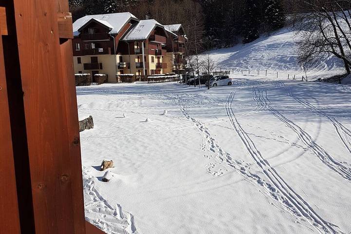 Ganze Wohnung, Studio, für vier Personen, Haustürskifahren, Concierge-Service, Reinigung und Bettwäsche in Bernex, Thonon-les-Bains und Umgebung