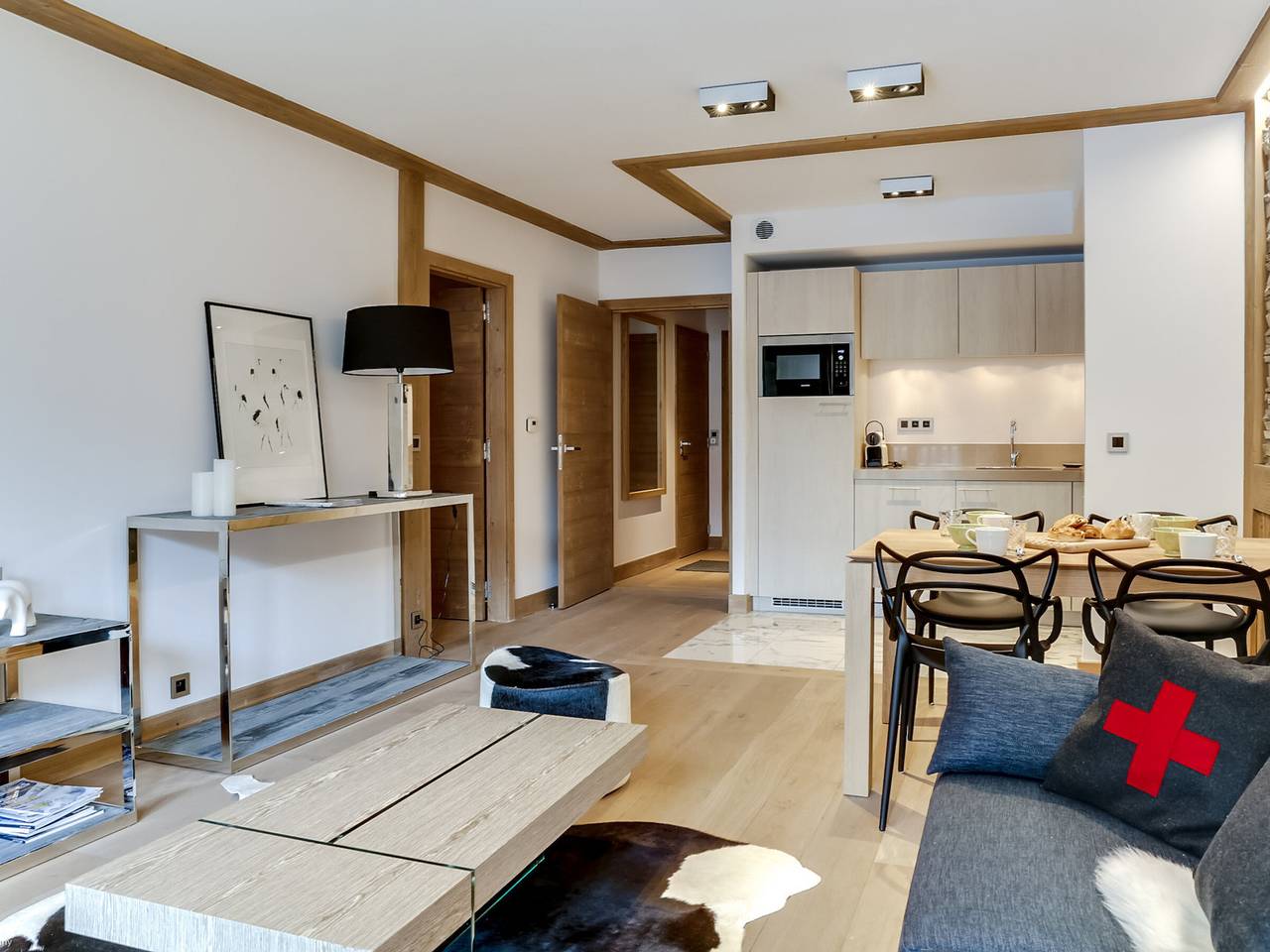 Ganze Wohnung, Modernes 3-Zimmer-Apartment, zentrale Lage, nah an Pisten, mit Balkon und Tiefgarage in Saint-Bon-Tarentaise, Les Trois Vallées