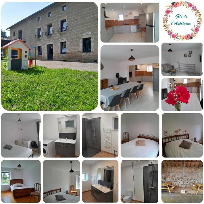 Location de vacances pour 10 personnes, avec terrasse et jardin dans Saint-Jean-d'Aubrigoux