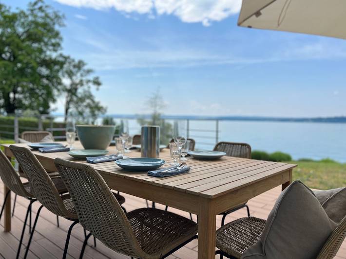 Ferienhaus für 10 Personen, mit Balkon und Terrasse sowie Garten und Kinderpool in Meersburg