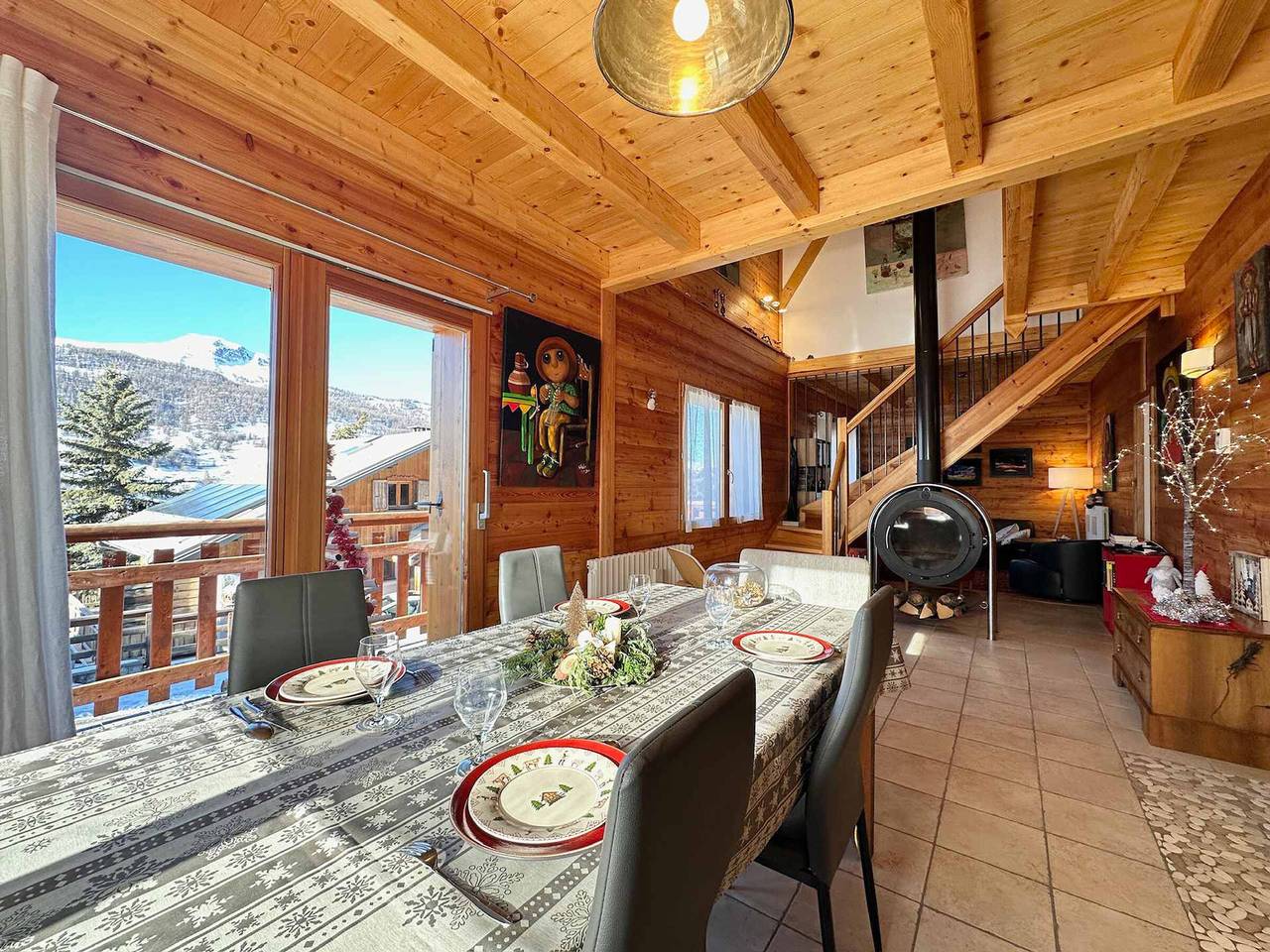 Familienchalet mit Sauna und Fitnessraum, 2 Parkplätze in Vars (station de ski), Vars