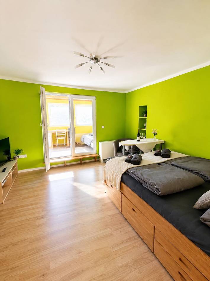 Ferienwohnung für 5 Personen, mit Balkon und Terrasse