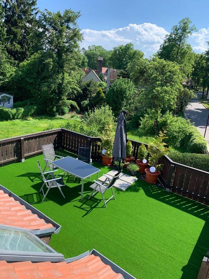 Ferienwohnung für 4 Personen, mit Terrasse und Ausblick in Halbe
