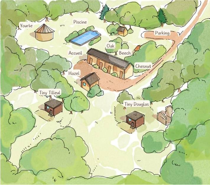Location de vacances pour 3 personnes, avec piscine ainsi que vue et jardin à Persquen - 4