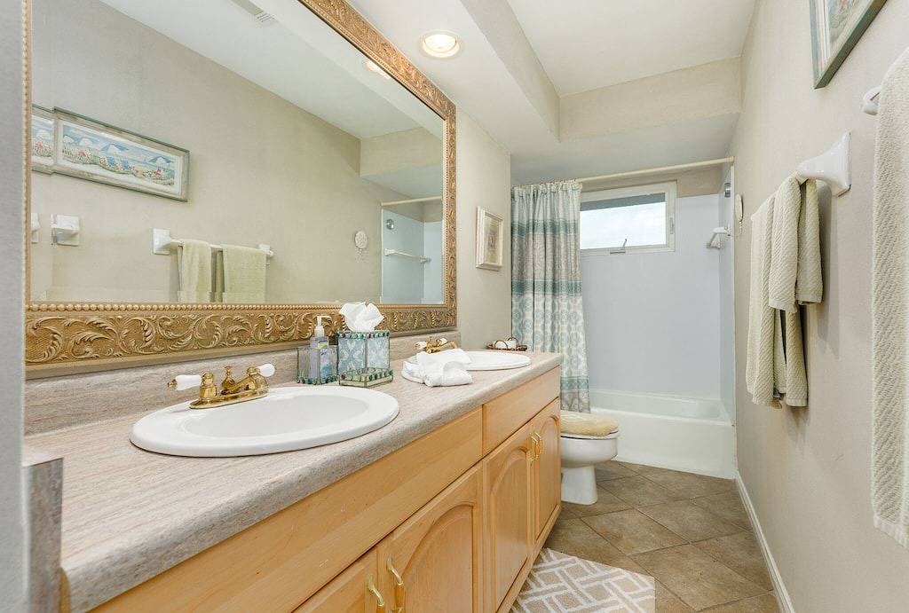 Entspannender Rückzugsort mit Blick auf den Strand (in der Nähe von Jamaica Beach) in Galveston Island, Galveston