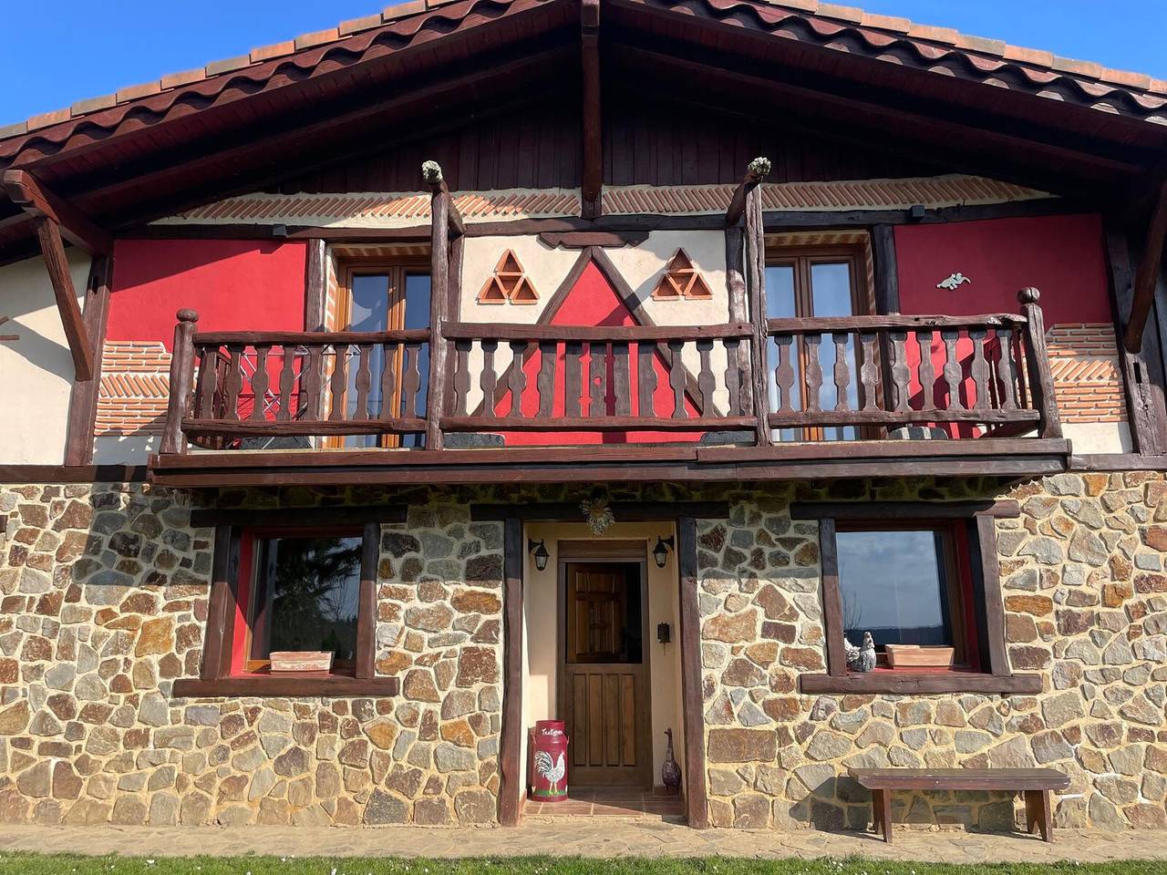 Chalet « Txatonea » avec vue sur la montagne, terrasse privée et Wi-Fi in Nabarniz, Réserve de biosphère d'Urdaibai