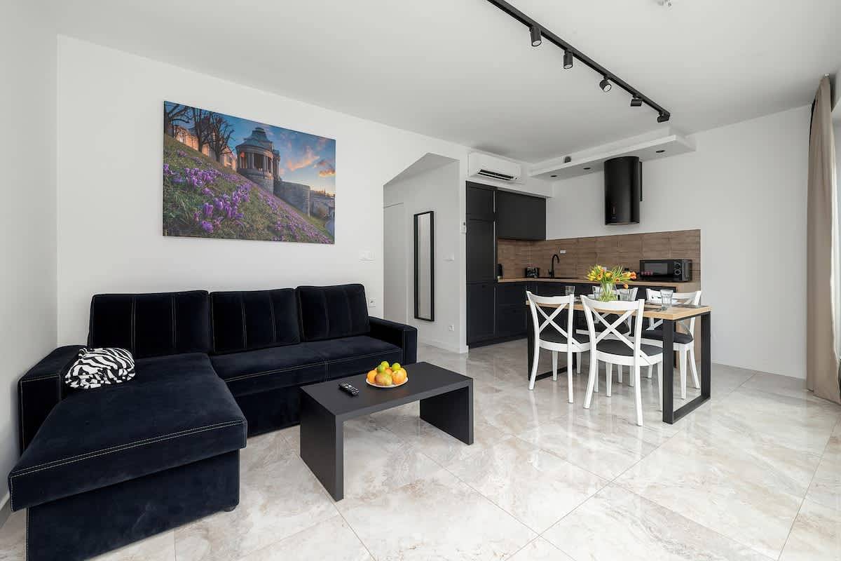 Ganze Wohnung, Ferienwohnung für 4 Personen mit Balkon/Terrasse in Stettin, Polnische Ostsee