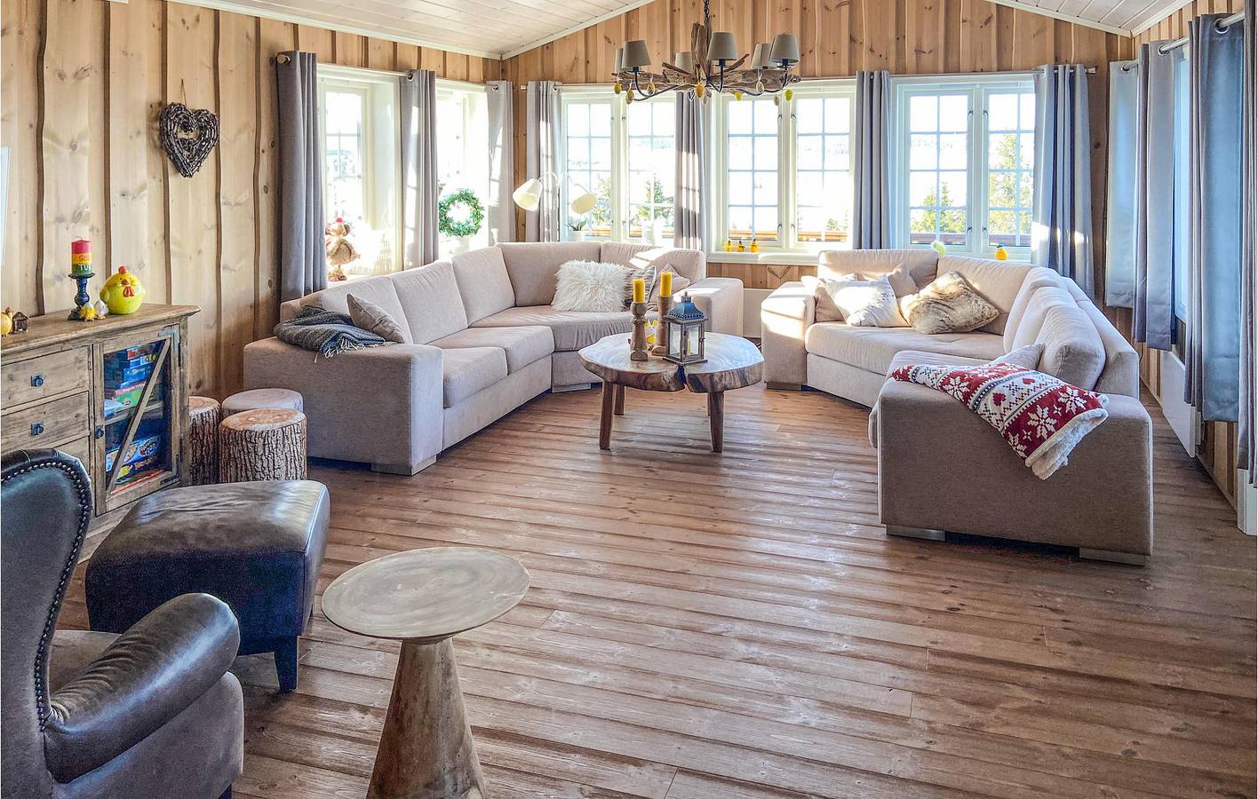 Feriehus for 10 personer med terrasse in Sjusjoen, Ringsaker 