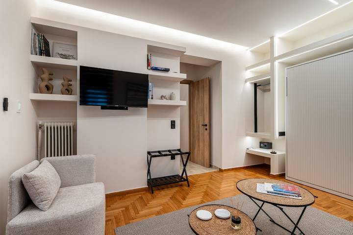 Hel lejlighed, The Apex Boutique Apartment B1 with Balcony, Wi-Fi and Air Conditioning in Central del af Athen, Athen