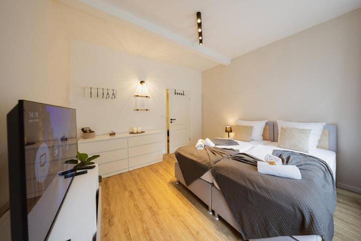 Ferienwohnung für 4 Personen, mit Terrasse und Ausblick in Lüneburg