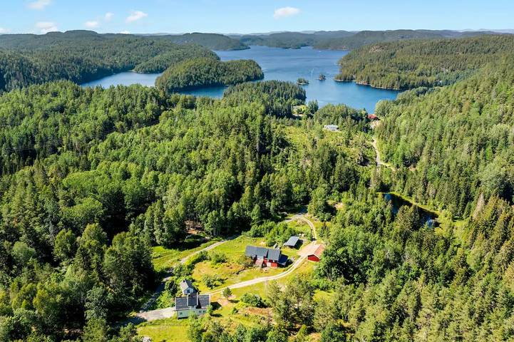 Renoviertes Bauernhaus auf einer Waldlichtung in Bamble