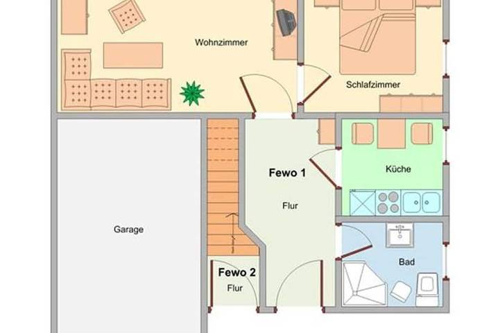 Ferienwohnung für 3 Personen, mit Garten, mit Haustier in Ludorf - 2