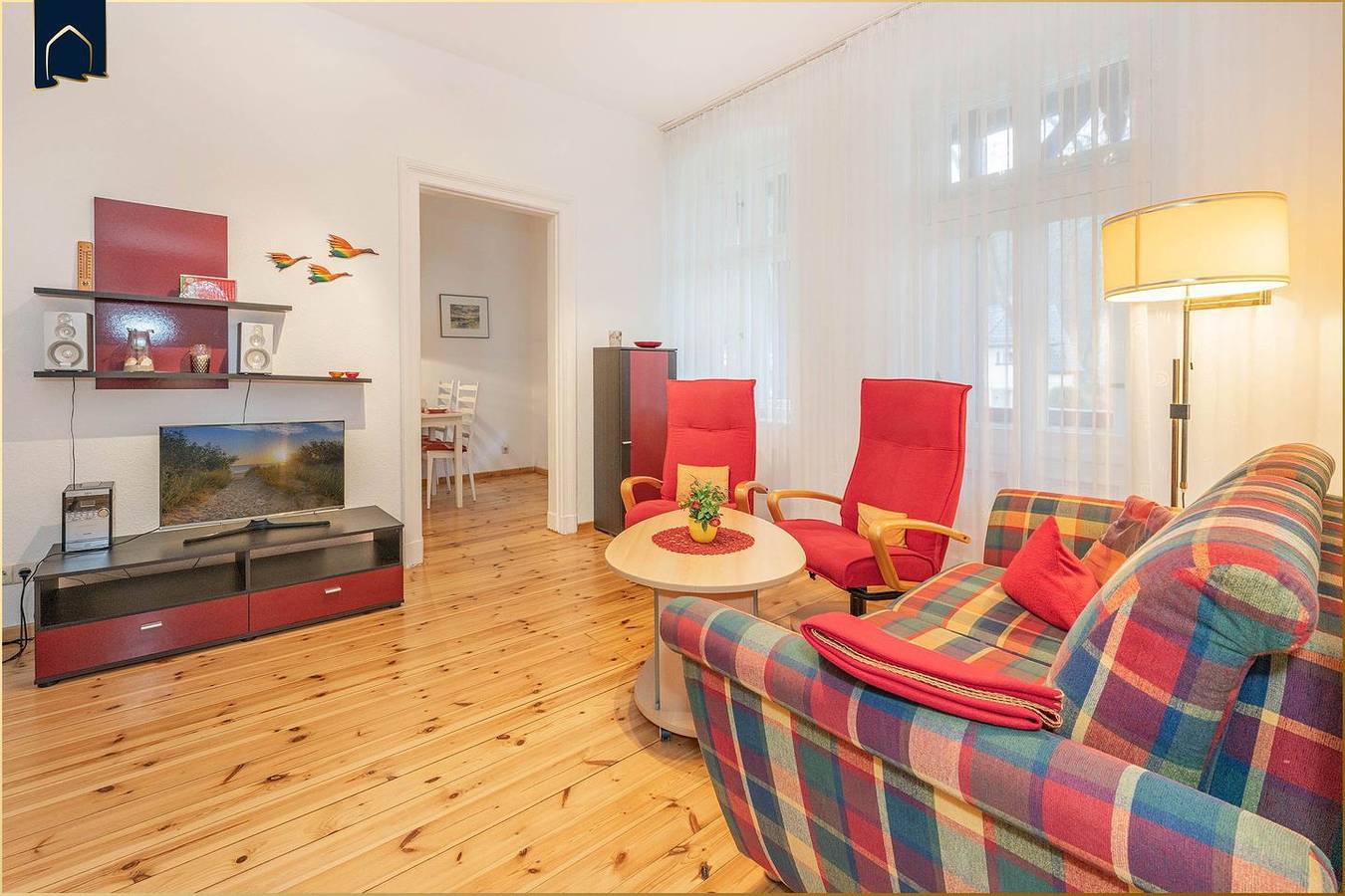 Apartamento entero, Waldfriede – Ferienwohnung Rot mit Balkon, Wlan & nah am Sandstrand in Bansin, Heringsdorf