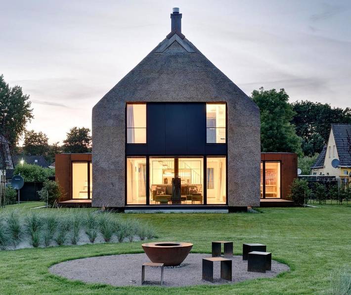 Ferienhaus für 12 Personen, mit Terrasse und Garten sowie Sauna und Ausblick