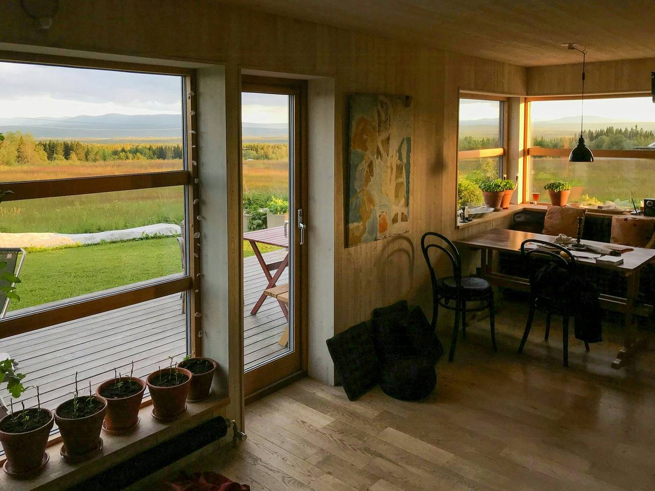 Ökohaus mit Bergblick in Högåsen bei Åre in Jämtland