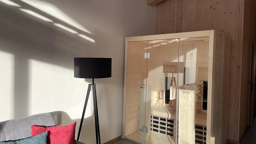 Hütte für 8 Personen, mit Sauna und Balkon sowie Garten in Haus - 3