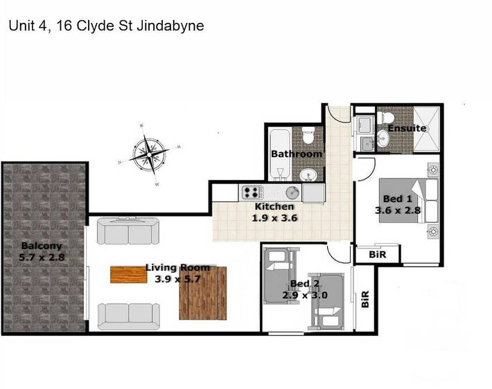 Holiday rental for 4 people, with balcony in Jindabyne