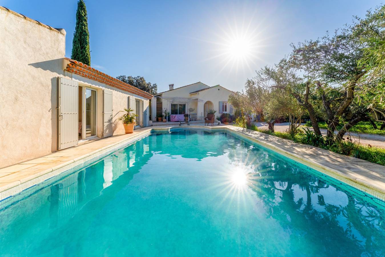Ferienhaus 'Gites Le Clos Olives in der Provence' mit Bergblick, Wlan und Klimaanlage in Comps, Nimes und Umgebung