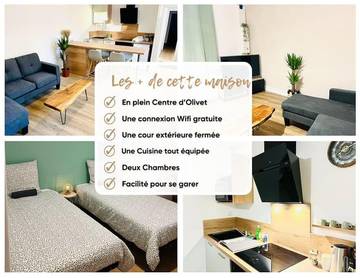 Location de vacances pour 4 personnes, avec terrasse, animaux acceptés à Olivet