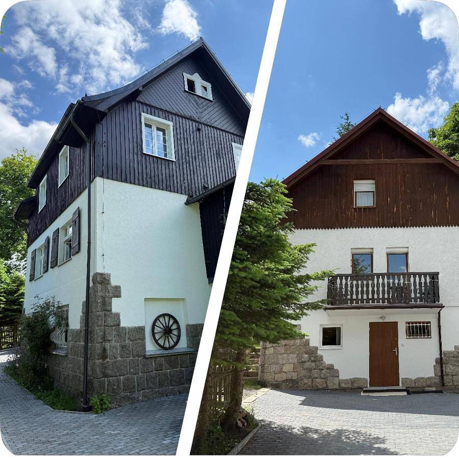 Pod Jeleńcem willa i dom z widokiem na Śnieżkę blisko Wang in Karpacz, Sudety (Polska)