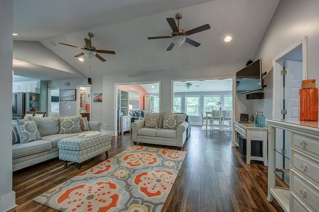 Die Hütte am Ufer des Lake Wylie in Gaston County