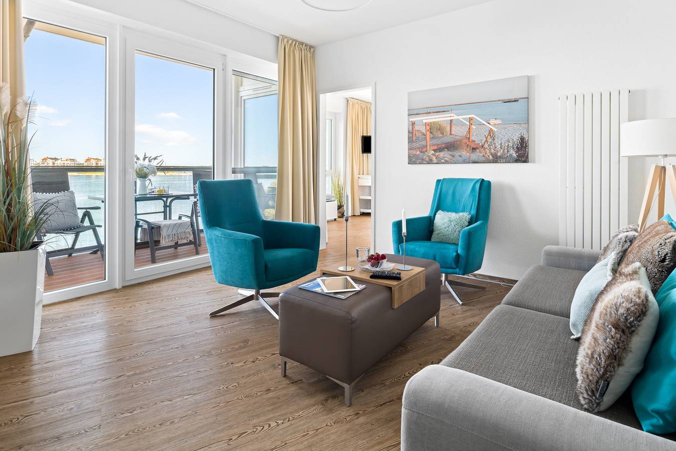 Ganze Ferienwohnung, Nordmole 11 Panorama-Wasserwohnung in Olpenitz, Kappeln