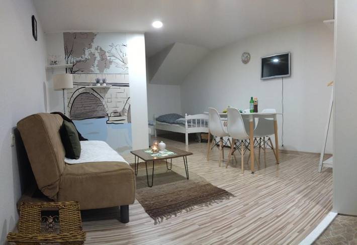 Appartement de vacances pour 4 personnes, avec Balcon ainsi que Terrasse et Jardin