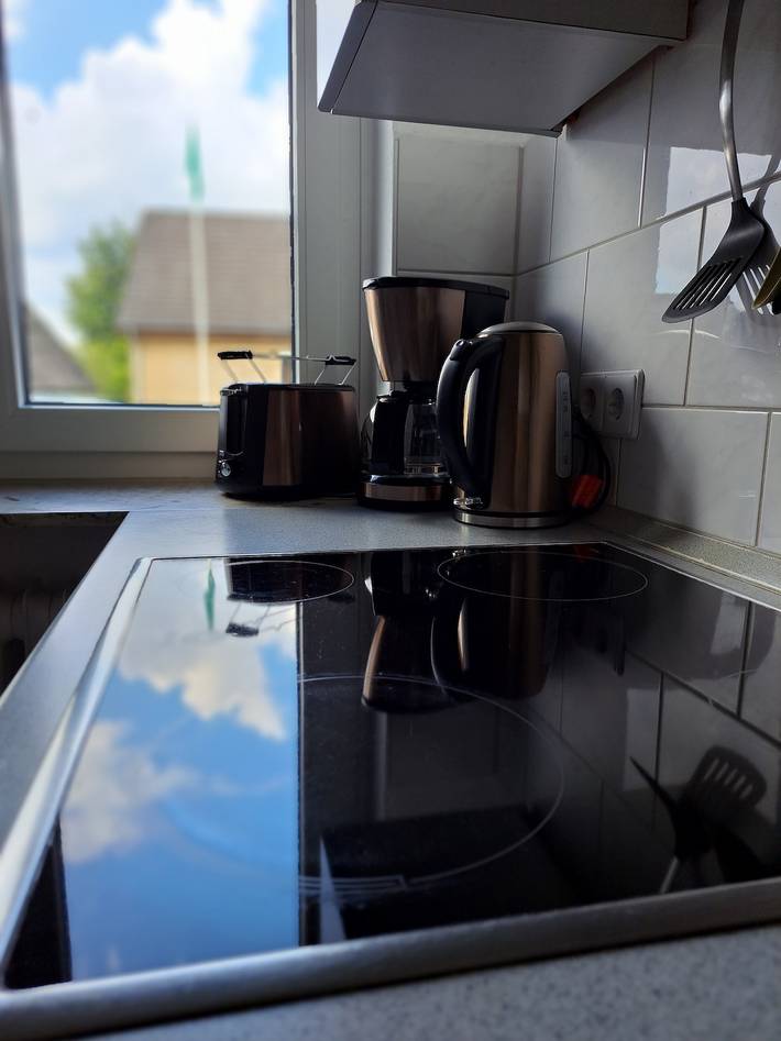 Ferienwohnung für 4 Personen, mit Balkon und Terrasse sowie Garten