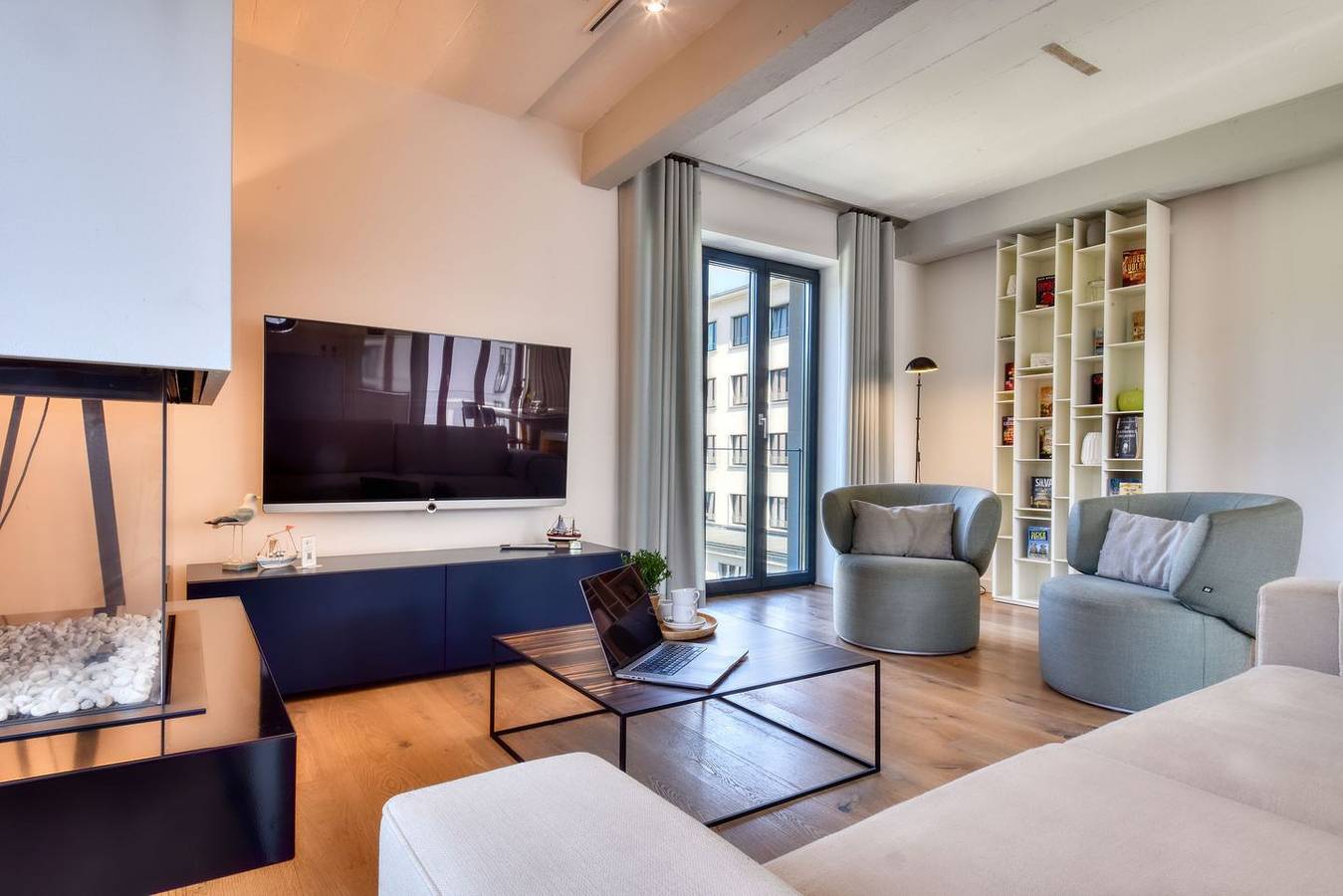 Geheel appartement, Luxuswohnung Sonnenloft 14 in Prora Düne 7 mit wohnungseigener Sauna und Kamin in Prora, Binz