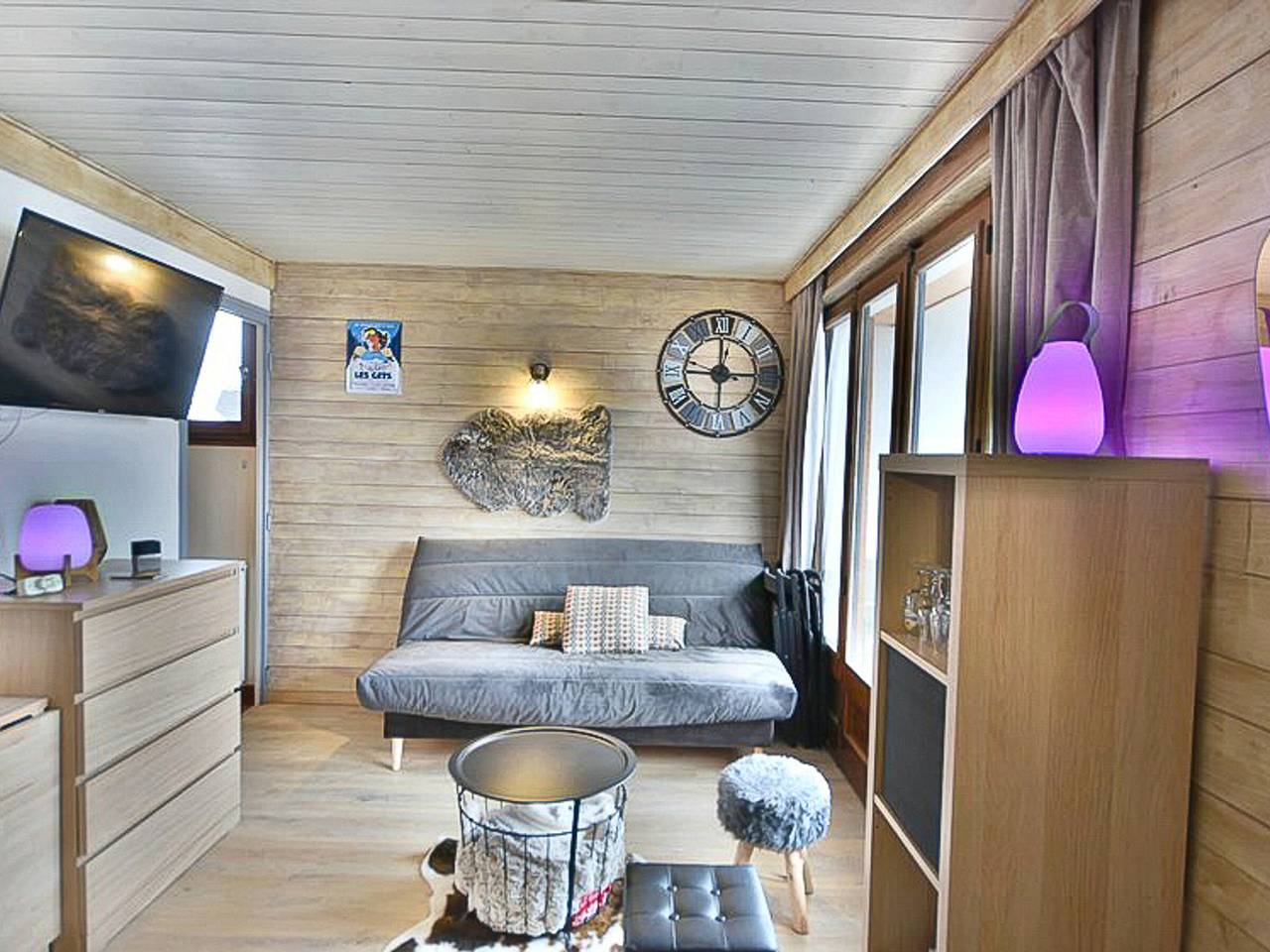 Studio entier, Charmant studio 24m² au cœur des Gets, proche commerces et pistes, balcon exposé Sud in Les Gets, Les Portes du Soleil