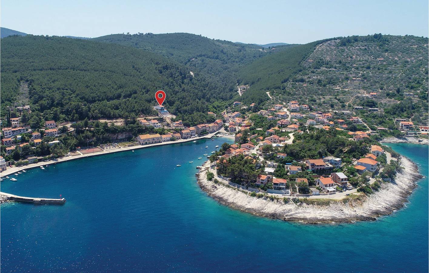 Gemütliche 2-Zimmer-Wohnung mit Pool, WLAN und Terrasse in Küstennähe in Blato, Korcula