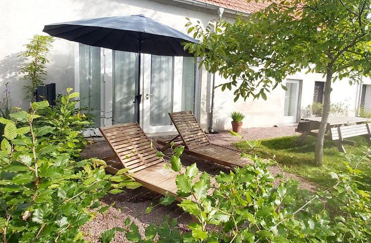Maison de vacances pour 2 personnes, avec Terrasse et Jardin ainsi que Piscine et Vue
