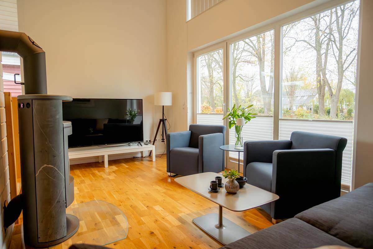 Dock 2 - tolles Ferienhaus für bis zu 6 Personen mit Kaminofen und Sauna - Haustiere herzlich willkommen in Nordhorn, Landkreis Grafschaft Bentheim