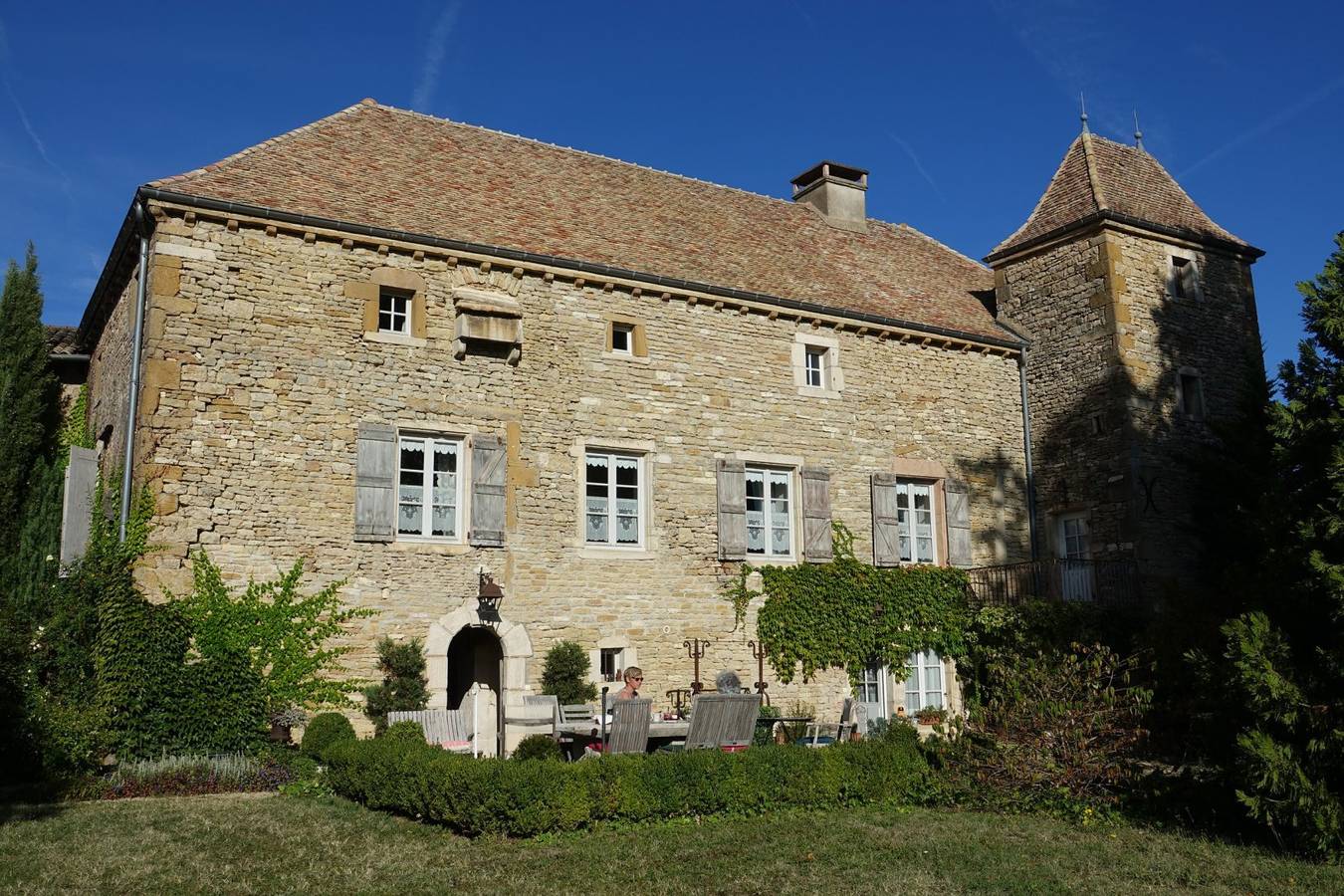 La Maison Sarron - Chambre Lin Bleu in Plottes, Mâcon region