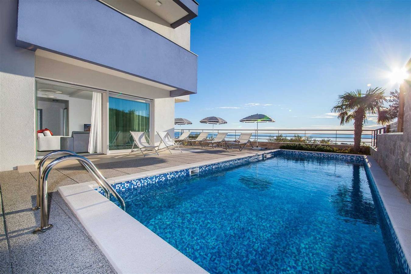 Luxusvilla Blue Silk mit beheiztem Pool in Veliko Brdo, Makarska