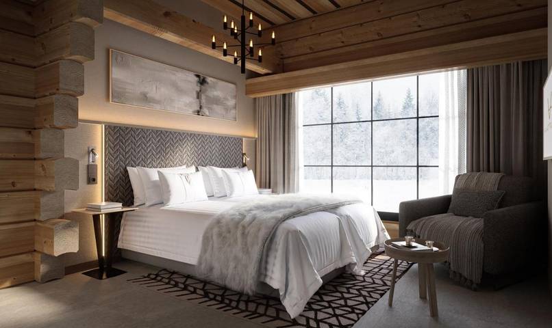 Lodge pour 4 personnes, avec jardin ainsi que sauna et vue