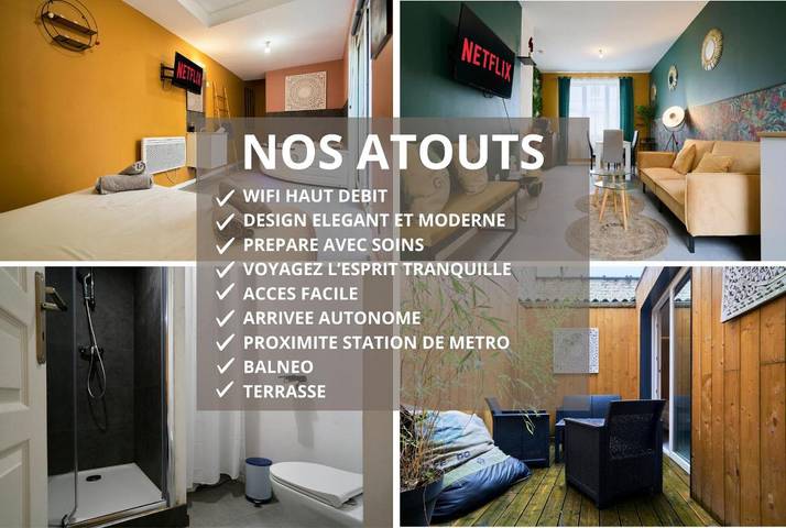 Gîte pour 3 personnes, avec jacuzzi et terrasse à Croix (homonymie) - 2