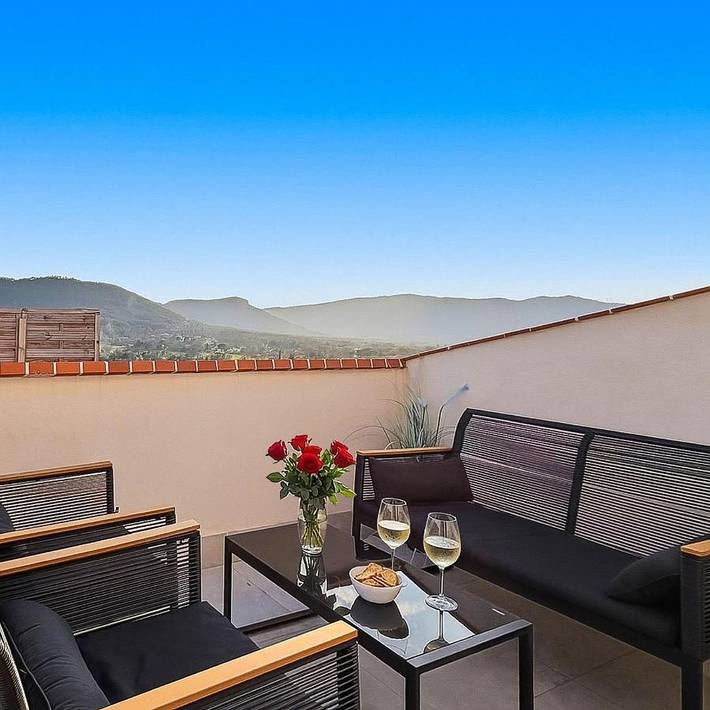 Appartement de vacances pour 4 personnes, avec vue et terrasse